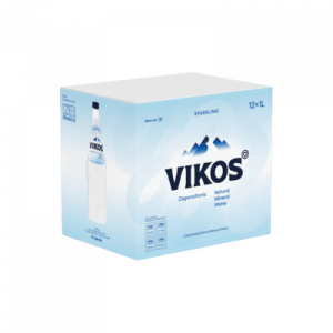 Vikos Sparkling Natural Mineral Water Glass 12x1LT