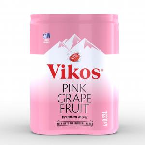 Vikos Pink Grapefruit Premium Mixer Can 4x330ml Multipack