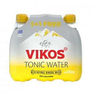 Vikos Tonic Water with Natural Mineral Water PET 6x330ml Multipack