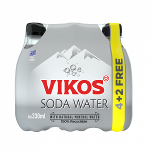 Vikos Soda Water with Natural Mineral Water PET 6x330ml Multipack