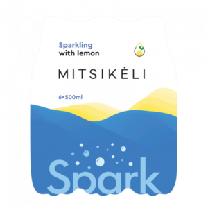 Mitsikeli Sparkling Lemon with Natural Mineral Water PET 6x500ml Multipack