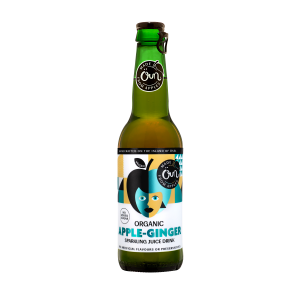 Apple-ginger sparkling drink