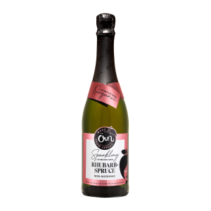 Rhubarb-spruce celebration drink