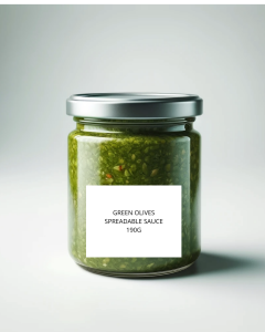 PRIVATE LABEL GREEN OLIVES SPREADABLE SAUCE 190G