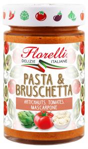 FLORELLI ARTICHOKES, TOMATOES AND MASCARPONE CHEESE SPREADABLE SAUCE 190G