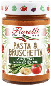 FLORELLI ASPARAGUSES, TOMATOES AND PARMESAN SPREADABLE SAUCE 190G