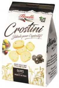 FLORELLI BLACK OLIVES CROSTINI 100G