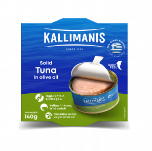 140 G KALLIMANIS Yellowfin Tuna Fillets in Olive Oil Easy Peel
