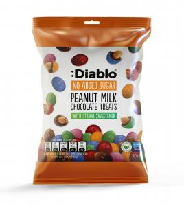 Diablo No Added Sugar Peanut Milk Chocolate Mix 40g