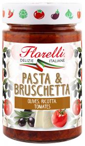 FLORELLI OLIVES, RICOTTA CHEESE AND TOMATOES SPREADABLE SAUCE 190G