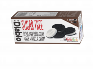 Diablo SF Extra Dark Sandwich Cookies with Vanilla 176g