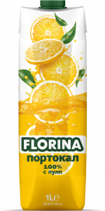 Orange 100% UIICE FROM CONCENTRATE WITH PULP