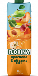 PEACH AND APPLE 100%  JUIICE PARTIALLY FROM CONCENTRATE