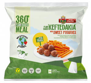 Plant Based Eatballs from pea protein with potatoes