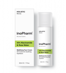 InoPharm Acne Care Mattifying Face Cream 10% Niacinamide & Rose Water 30 ml