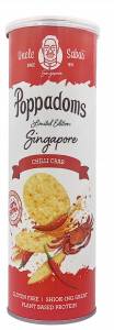 60g Canister Poppadoms (Lentil Chips) - Singapore Chilli Crab