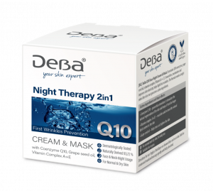 DeBa Q 10 Night Therapy 2 in 1 Cream & Mask 50 ml