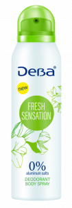 DeBa Deodorant Body Spray Fresh sensation 0% aluminium salts