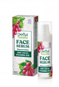 DeBa Natural Regenerating Face & Neck Serum Grape seed oil & Hyaluronic acid 30ml