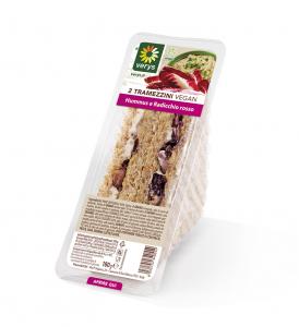 Vegan Sandwiches with Hummus and Treviso’s red chicory
