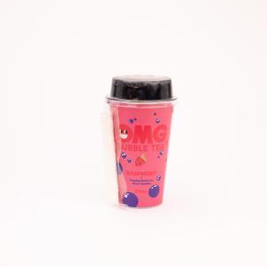 OMG Bubble Tea - Raspberry Hibiscus Tea with Blueberry popping bubbles