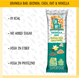 Vanilla Granola bar - Quinoa, Chia, Oat & Vanilla