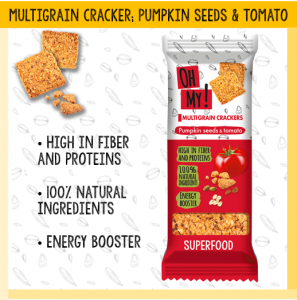 Multigrain Cracker - Pumpkin seeds & Tomato