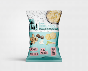 Mini Lentil Crisps - Cheese & Truffle Flavour