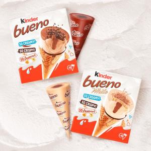 Kinder Bueno Ice Cream Cones 4pks (Milk and White)