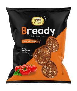 Sourdough Rye Bread Chips Bready, Tomato flavour, 120 g