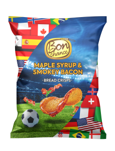Sourdough Rye Bread Chips Bon Chance, Maple Syrup and Smokey bacon flavour, 120 g
