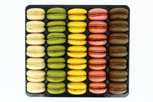 Tray of macarons for Food Service