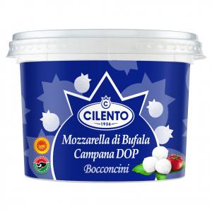 CILENTO® Buffalo's milk mozzarella cheese DOP  BUCKET 300G (20G) (50G) - Mozzarella di Bufala Campana DOP - BUCKET 300G (20G) (50G)
