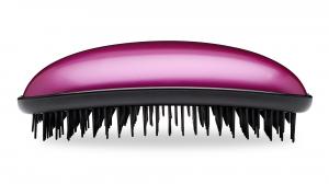 Private label detangling hairbrush - Satin metallic coating