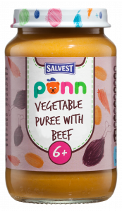 Põnn Vegetable puree with beef 190 g