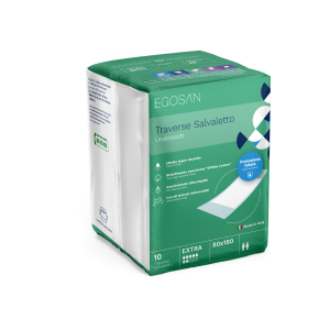 UNDERPADS BED PROTECTION -  tuckable wings - 80X180 cm - Space saving pack