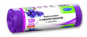 STELLA LAVENDER SCENT FLAP TIE GARBAGE BAGS 120L 10 PCS.