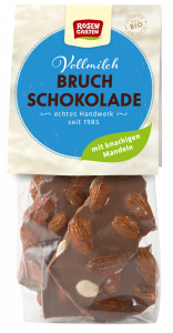 Whole milk broken chocolate with almonds organic