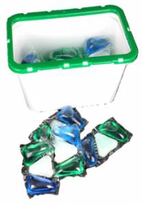 Liquid capsules for laundry detergent