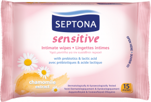 15 pcs Intimate Wipes with Chamomile