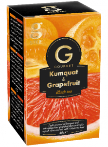 g’tea! GOURMET KUMQUAT & GRAPEFRUIT ORO BLANCO, 20х1.75g in envelopes