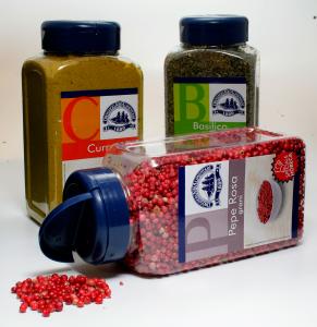 HERBS, SPICES, SPECIAL SALTS, MIXES IN PET JARS AND BAGS FOR HORECA