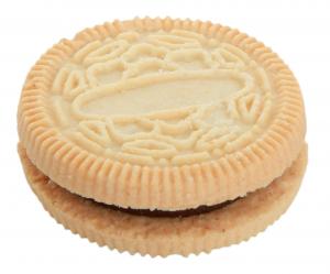 Sandwich biscuits with cocoa cream hazelnut flavoured