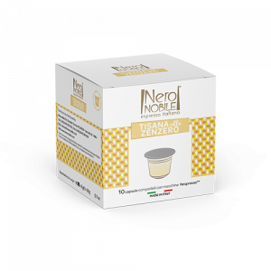 Ginger lemon tea in capsule compatible nespresso system