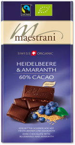 Swiss Organic Chocolate Blueberry 80g