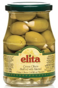 Jar Green stuffed olive