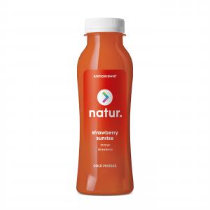 cold pressed orange juice - strawberry sunrise