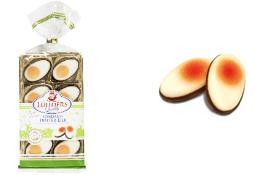 Fondant Yolk Eggs, candied and half dipped*