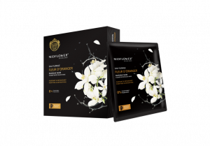 Box bitter orange flower water binchotan black mask