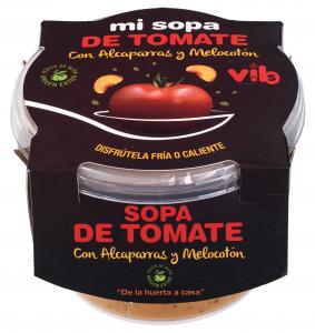 TOMATO SOUP WITH CAPPERS AND PEACH